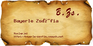 Bayerle Zsófia névjegykártya